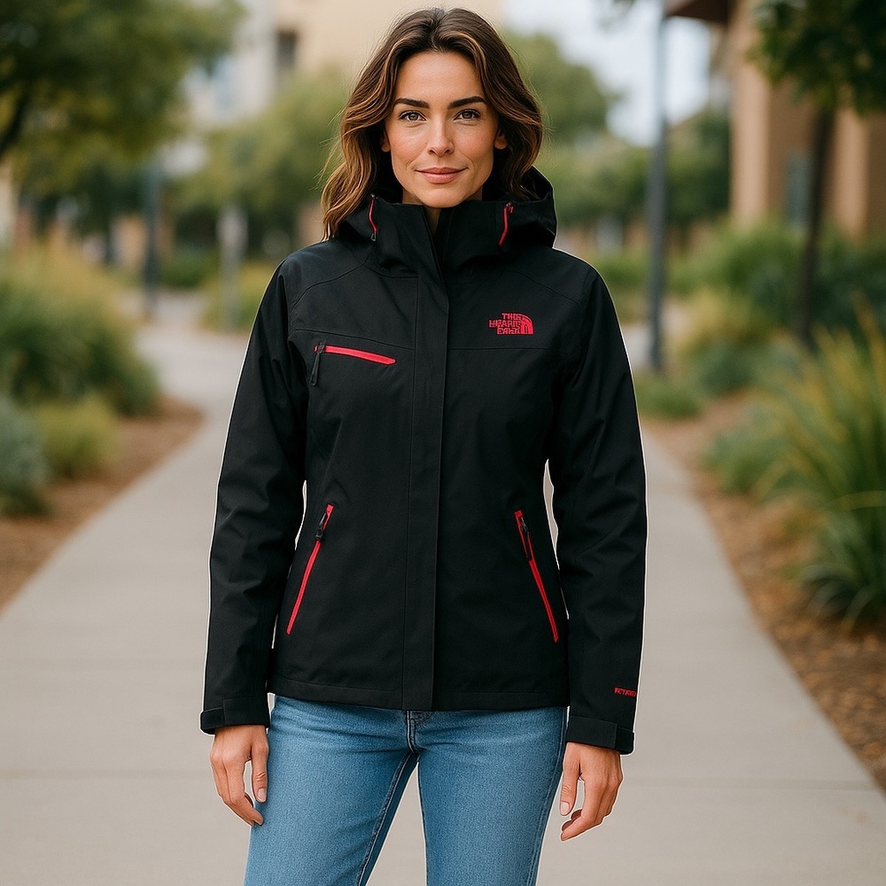 The North Face Black Pink 3-in-1 Waterproof Rain Jacket Coat Size Small S/P